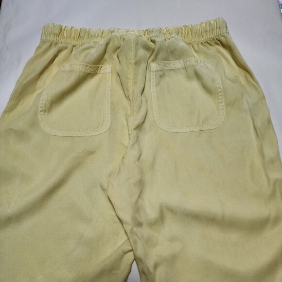Cynthia Rowley Yellow 100% Tencel Pull On Jogger Style Pants - Picture 2 of 4